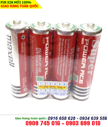 Maxell R6P(AR)4P; Pin AA 1.5v Maxell R6P(AR)4P Super Power ACE _ Made in Indonesia